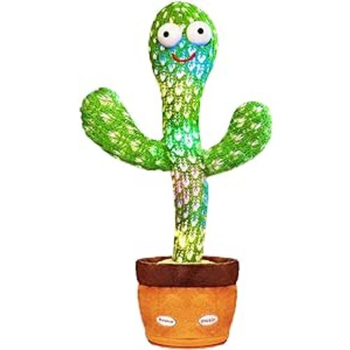 Amazon.com: Keculf Dancing Talking Cactus Baby Mimicking Toys with LED 120 English Songs, Singing Musical Toy, Tummy Time Toy Mimic Repeats What You Say (Audio Recording & Retelling) : Toys & Games