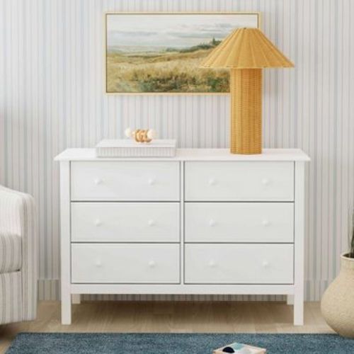 DaVinci Jayden 6-Drawer Double Wide Dresser - White