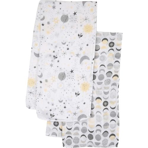 Bedtime Originals Little Star Celestial Cotton Muslin Swaddle Blankets 2-Pack
