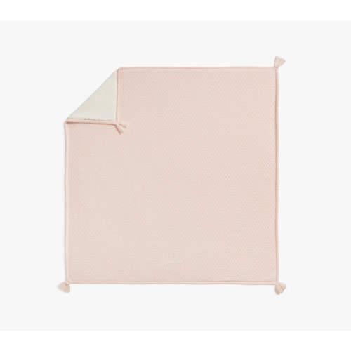 Oversized Luxe Knit Sherpa Baby Blanket (Pink)