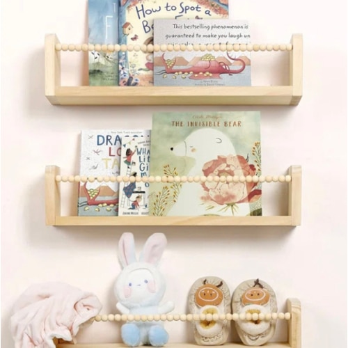 Ebern Designs Nursery 3 Piece Pine Solid Wood Floating Shelf | Wayfair