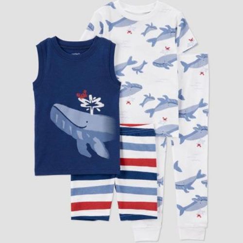 Carter's Just One You® Toddler Boys' 4pc Cotton Snug Fit Construction Pajama Set - Gray/Yellow 5T