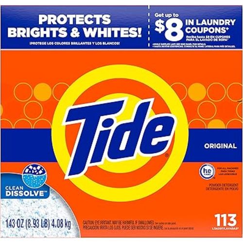 Tide Powder Laundry Detergent Original, 143 Ounce (Packaging May Vary)