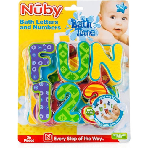 Nuby Waterproof Foam Bath Alphabet and Number Set