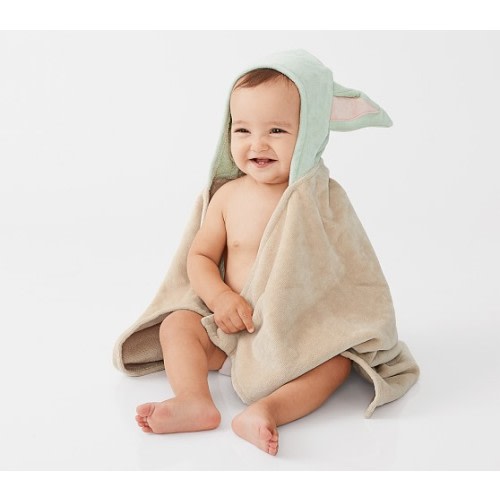Star Wars™ The Mandalorian™ Grogu™ Baby Hooded Towel | Pottery Barn Kids