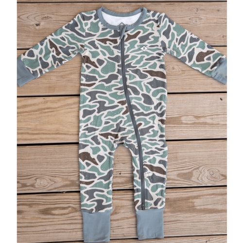 Retro Duck Camo Baby Zip Up | Hunting Infant Gift | BURLEBO