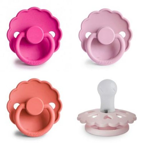 FRIGG Silicone Pacifier 4-Pack Rosy Romance 0-6 months