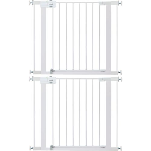 Safety 1st Easy Install Walk Thru Baby Gate for Doorway With Door, Dog Gates, Fits 29"-38", Easy Install 28" Tall, White