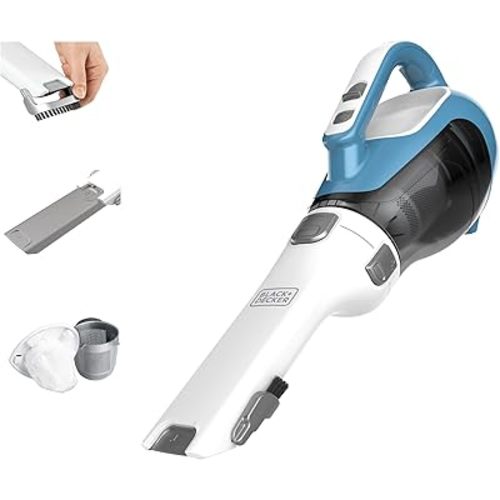BLACK+DECKER dustbuster AdvancedClean Cordless Handheld Vacuum, Compact Home and Car Vacuum with Crevice Tool (CHV1410L)