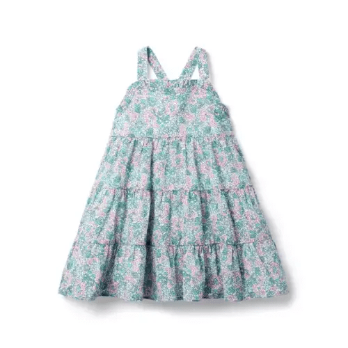 Baby Light Teal Ditsy Floral Baby Ditsy Floral Ruffle Dress by Janie and Jack