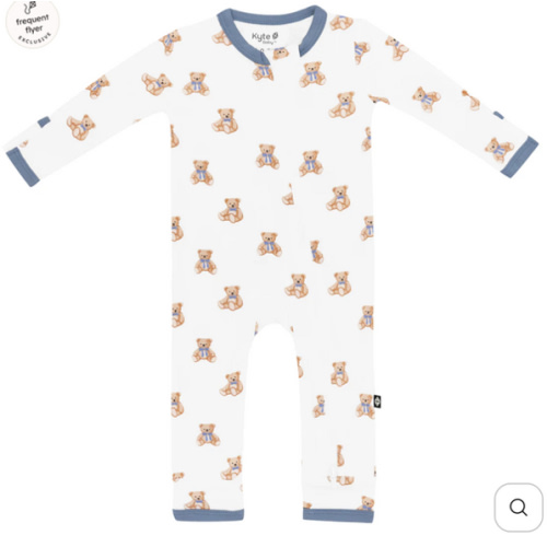 Zippered Romper in Teddy Bear
