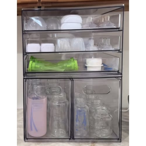 All Purpose 3 Drawer Storage Clear - Brightroom™: Acrylic Utility Bins, Universal Storage, 1352 Volume Capacity