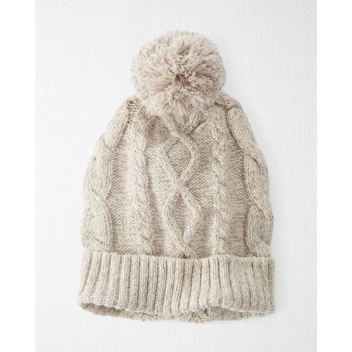 Baby Organic Cotton Cable Knit Beanie in Toasted Wheat - Little Planet | Carter's