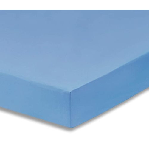 Everyday Kids Fitted Crib Sheet, 100% Soft Breathable Microfiber Baby Sheet, Fits Standard Size Crib Mattress 28in x 52in, Light Blue Nursery Sheet
