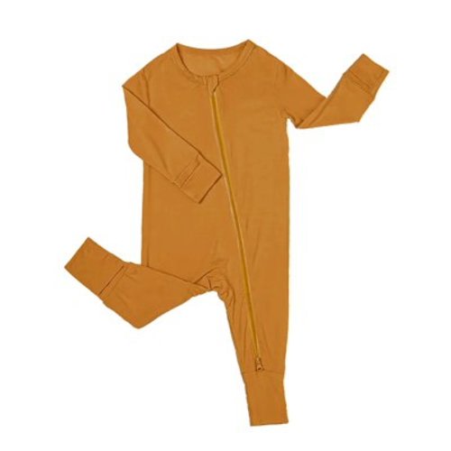 SXIMEE Unisex Baby Bamboo Viscose Pajamas with Mitten Cuffs Boys Girls 2 Way Zip Long Sleeve Sleepers
