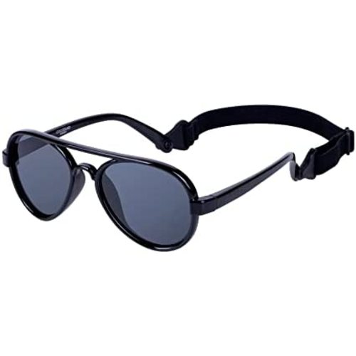 COCOSAND Baby Boys Girls Aviator Sunglasses with Strap Polarized Flexible Retro Pilot for Infants Toddler Age 0-24 Months