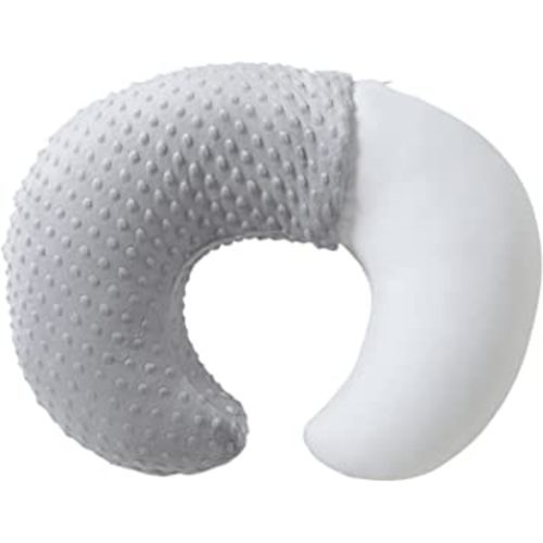 Baby Nursing Pillow and Body Positioner with Premium Slipcover for Breastfeeding for Baby Boys and Girls, Feeding Pillow with Breathable Comfortable Pillowcase (Gray)