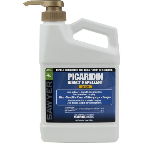 Insect Repellent with 20% Picaridin, 1-Quart Lotion Pump Dispenser,White