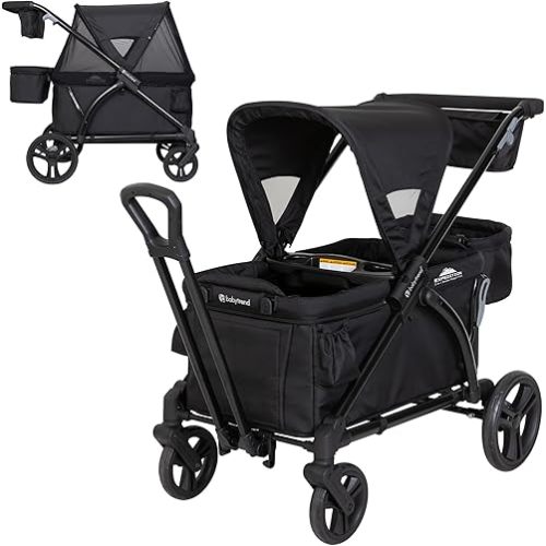 Baby Trend Expedition 2-in-1 Stroller Wagon PLUS, Ultra Black