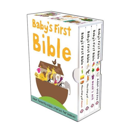 Bible Stories Baby's First Bible Boxed Set: The Story of Moses, the Story of Jesus, Noah's Ark, and Adam and Eve, (Paperback)