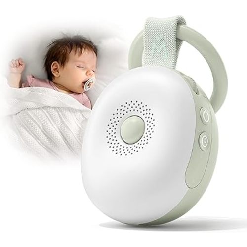 Mavogel White Noise Machine - Portable Sound Machine for Baby Essentials, Rechargeable White Noise Machine Soothe Infant Boys & Girls Sleeping with Lights, Memory, Timer, Newborn essentials must haves