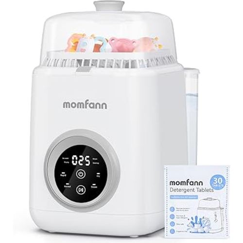 Baby Bottle Washer-19 Min Rapid Wash, Sterilizer and Dryer, All-in-One Cleaner, Bottles,Pump Parts & Baby Essentials for New Parents Gift - Replaces Hand Washing, Grey
