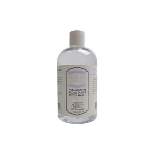 Oak & Sage Homeopathic Facial Toner Witch Hazel Unscented - 12oz