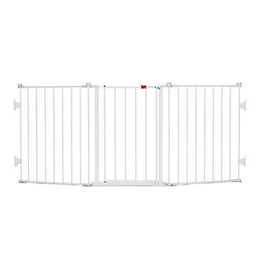 Regalo 76 Inch Super Wide Configurable Baby Gate, 3-Panel, Includes Wall Mounts and Hardware