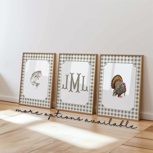 Rustic Hunting Nursery Art: Mallard Duck & Deer Prints (Digital Download)