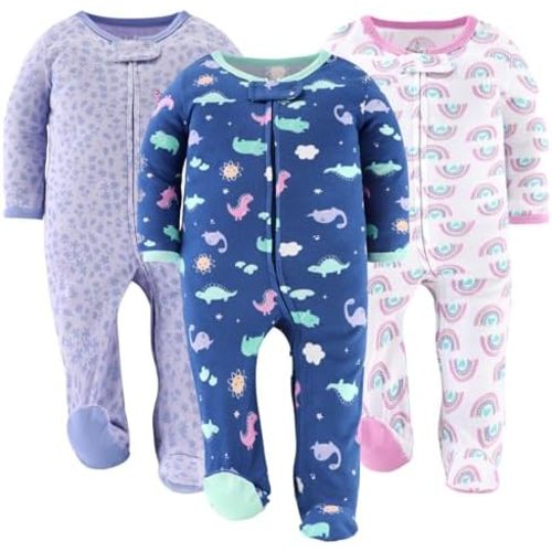 The Peanutshell Baby Girl Sleepers, Sleep and Play Footed Baby Pajamas Girls, Infant Clothes, Newborn, 0-3, 3-6, 6-9 Months