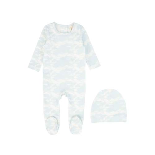 BEBE JOLEE BLUE CLOUD DESIGN FOOTIE