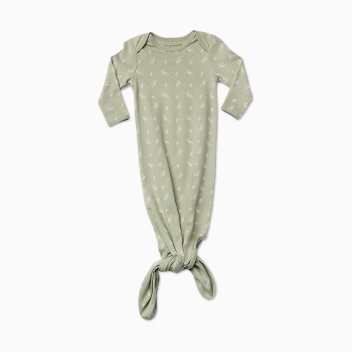 Tiny Kind Knotted Organic Gown - Sage Leaf, 0-3 M