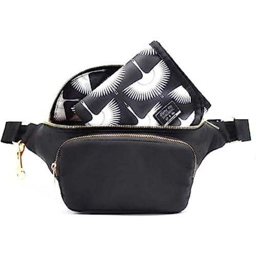 Ditty Co. Small Diaper Bag - Portable Changing Pad - Crossbody Bags For Women - Baby Wipe Holder - Baby Travel Essentials (True Black)