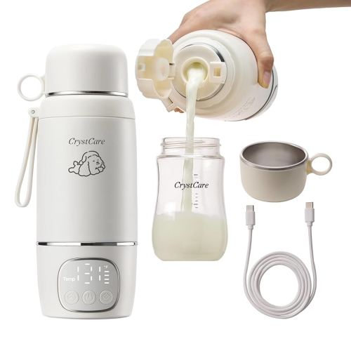 Portable Bottle Warmer for Travel - Fast Heating Breast Milk & Formula Warmer with 16,000mAh Battery, 17oz Milk Warmer for Baby on The Go,Baby Bottle Warmer for Car, Airplane(Puppy)
