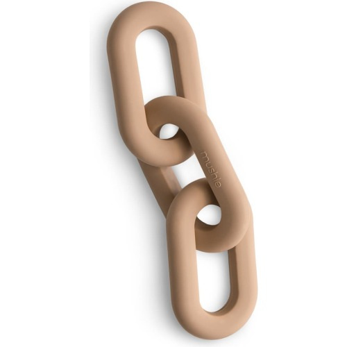 Mushie Links Silicone Teether, Natural