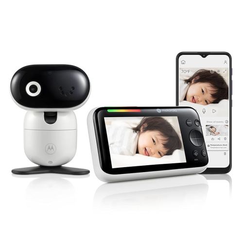 Motorola Nursery PIP1610 HD Connect Baby Monitor Camera, 5", WiFi, Wall Mount, 1080p, 1000ft Range, 2-Way Audio, Pan/Tilt/Zoom, Room Temp, Lullabies
