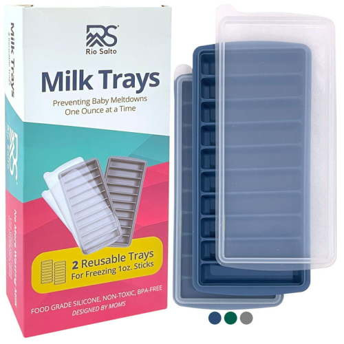 Rio Salto Blue Breastmilk Freezer Milk Trays for Baby Bottles (2 Pack)