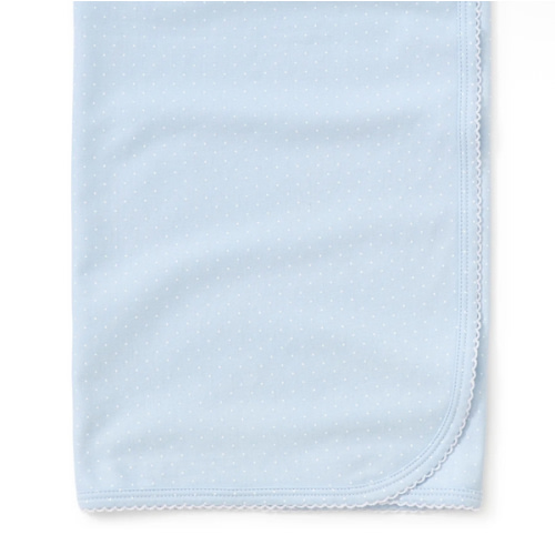 Blue/White New Kissy Dots Print Blanket