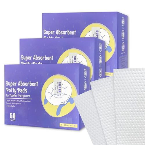 Disposable Potty Absorbent Pads for Kids Travel,Potty Refill Pouch for Toddler Toilets Portable Fast-Acting Absorbent Fit All Baby Travel Potty Bags - 150 Pads