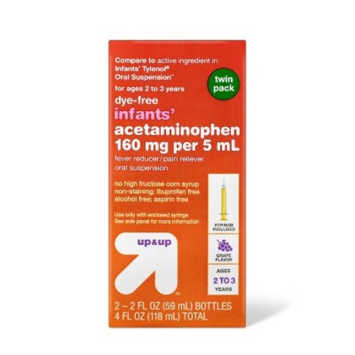 Dye-Free Infants' Acetaminophen - 2pk/2 fl oz Each - up & up™