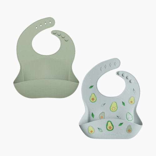 Loulou Lollipop Silicone Bib - Sage/Avocado, 2