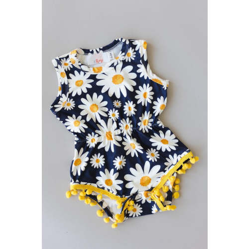 Daisy for You Pom Pom Romper