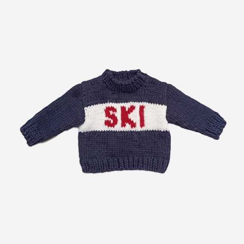 SIZE 12-24m |Handcrafted Baby Ski Sweater Outfit in Navy: Embrace Winter Adventures with Style – The Blueberry Hill