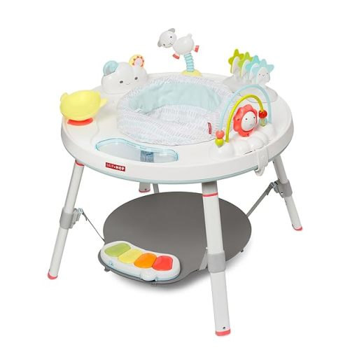Skip Hop Baby Activity Center: Interactive Play Center with 3-Stage Grow-with-Me Functionality, 4mo+, Silver Lining Cloud