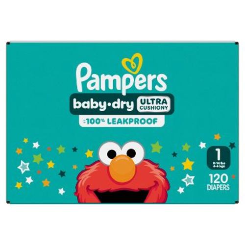 Pampers Baby Dry Diapers Super Pack - Size 1 - 120ct