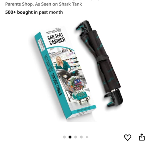 Car Seat Carrier for Shopping Carts, Allows Babies, Newborns, Infants and Toddlers to Stay Snug or Sleeping in Car Seat While Parents Shop, As Seen on Shark Tank