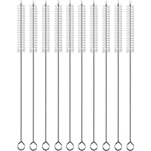 Straw Cleaner Brush Extend 12 inch, Extra Wide 12mm diam Pipe Cleaners, Extra Long Straw Brush for Sippy Cup, Water Bottle and Tubes, Drinking Straw Cleaning brush Set 10 Pack