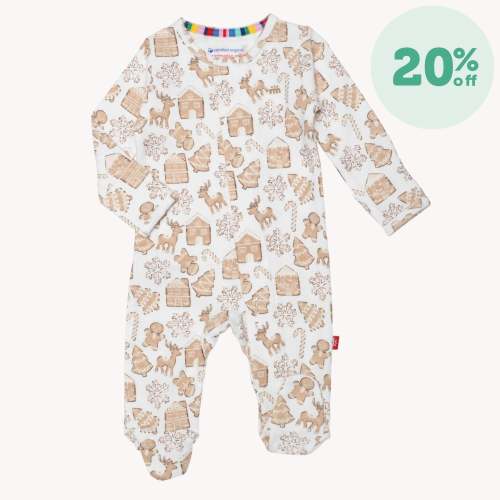 gingerbread lane organic cotton magnetic parents favorite footie – Magnetic Me