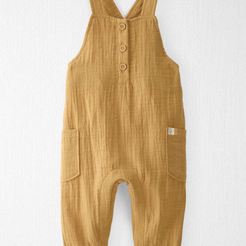 Yellow Ochre Baby Organic Cotton Gauze Overalls | Carter’s Oshkosh Canada