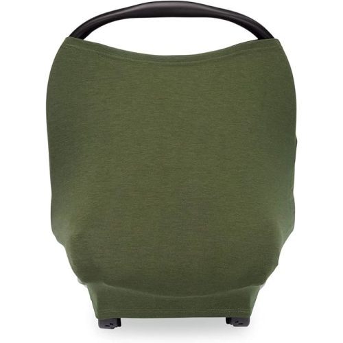 Parker Baby 4 in 1 Car Seat Cover for Girls and Boys - Stretchy Carseat Canopy, Nursing Cover, Grocery Cart Cover, High Chair Cover - "Pine"